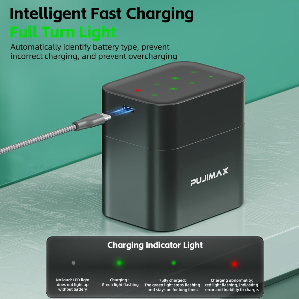 Rechargeable lithium battery 8 +8 slot charging box