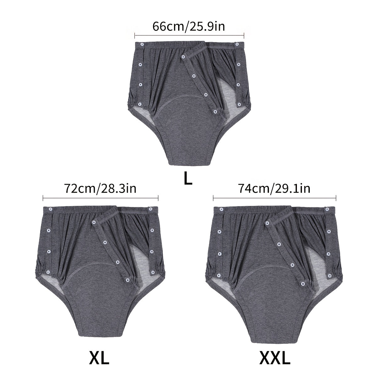 Pack of 2 Adult Side-Open Underwear
