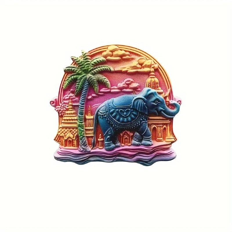 World scenery refrigerator magnets, themed creative refrigerator magnets, kitchen iron decoration