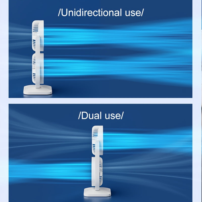 powerful dual-head fan, suitable for outdoor camping