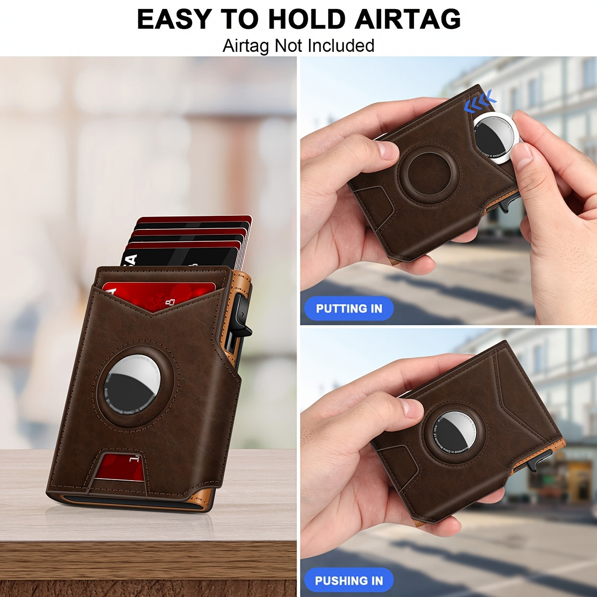 1pc Men'S Bifold Minimalist Smart Wallet