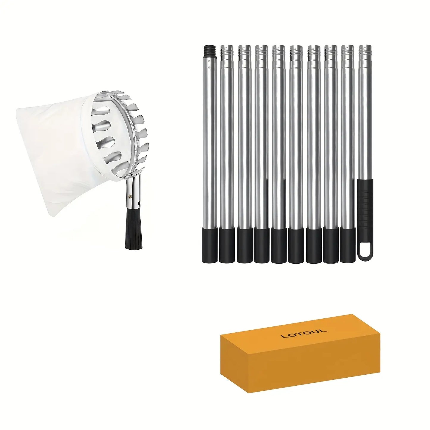 11ft Adjustable Fruit Picker Pole with Basket