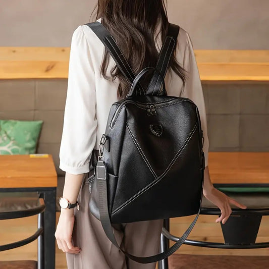 Solid Color Women'S Versatile Backpack