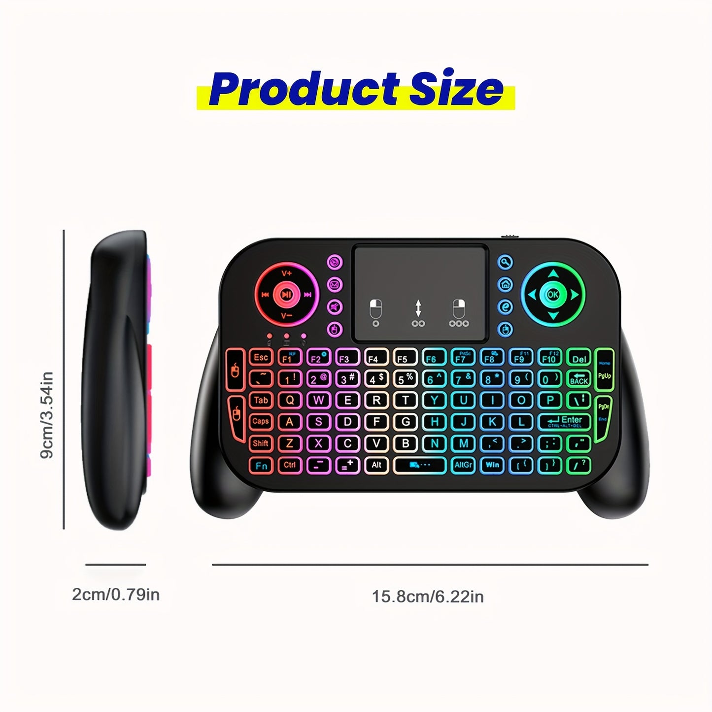 2.4GHz BT Dual-Mode Mini Keyboard with Touchpad