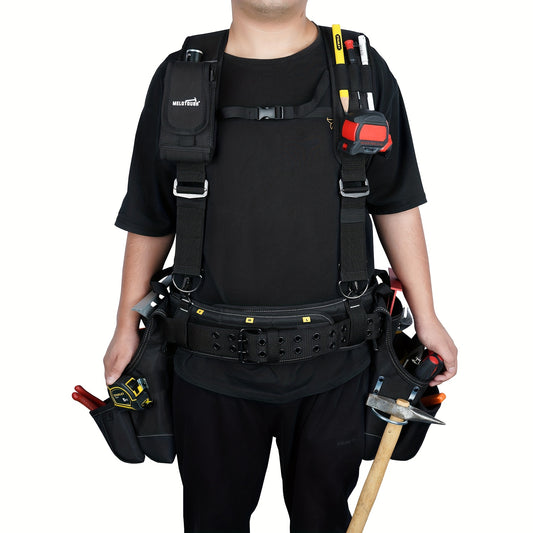 Tool Belt With Suspenders Tool Bag