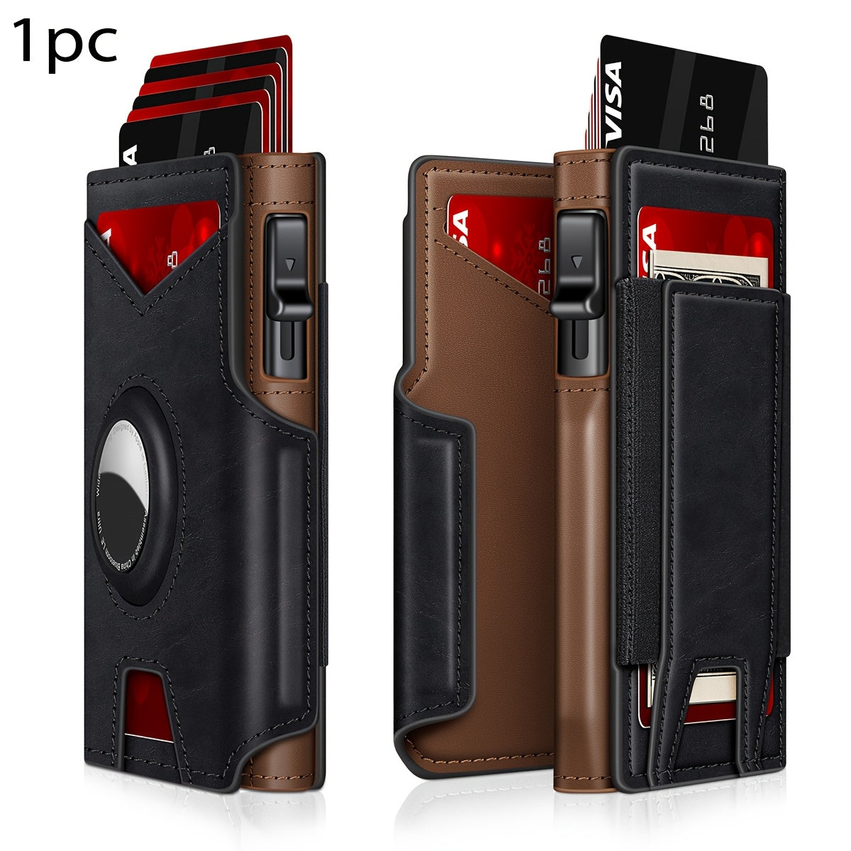 1pc Men'S Bifold Minimalist Smart Wallet