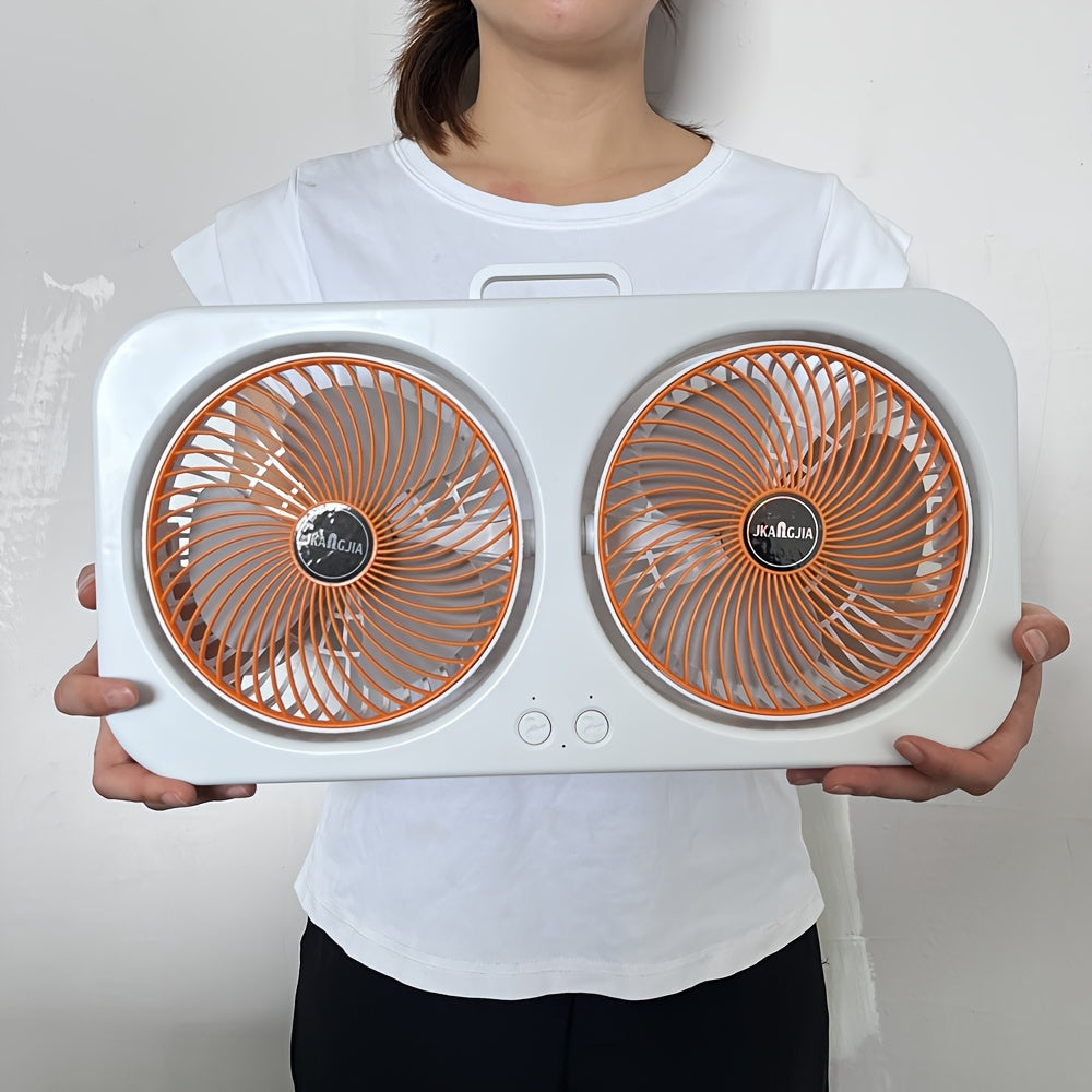 Rechargeable Dual Head Portable Table Fan