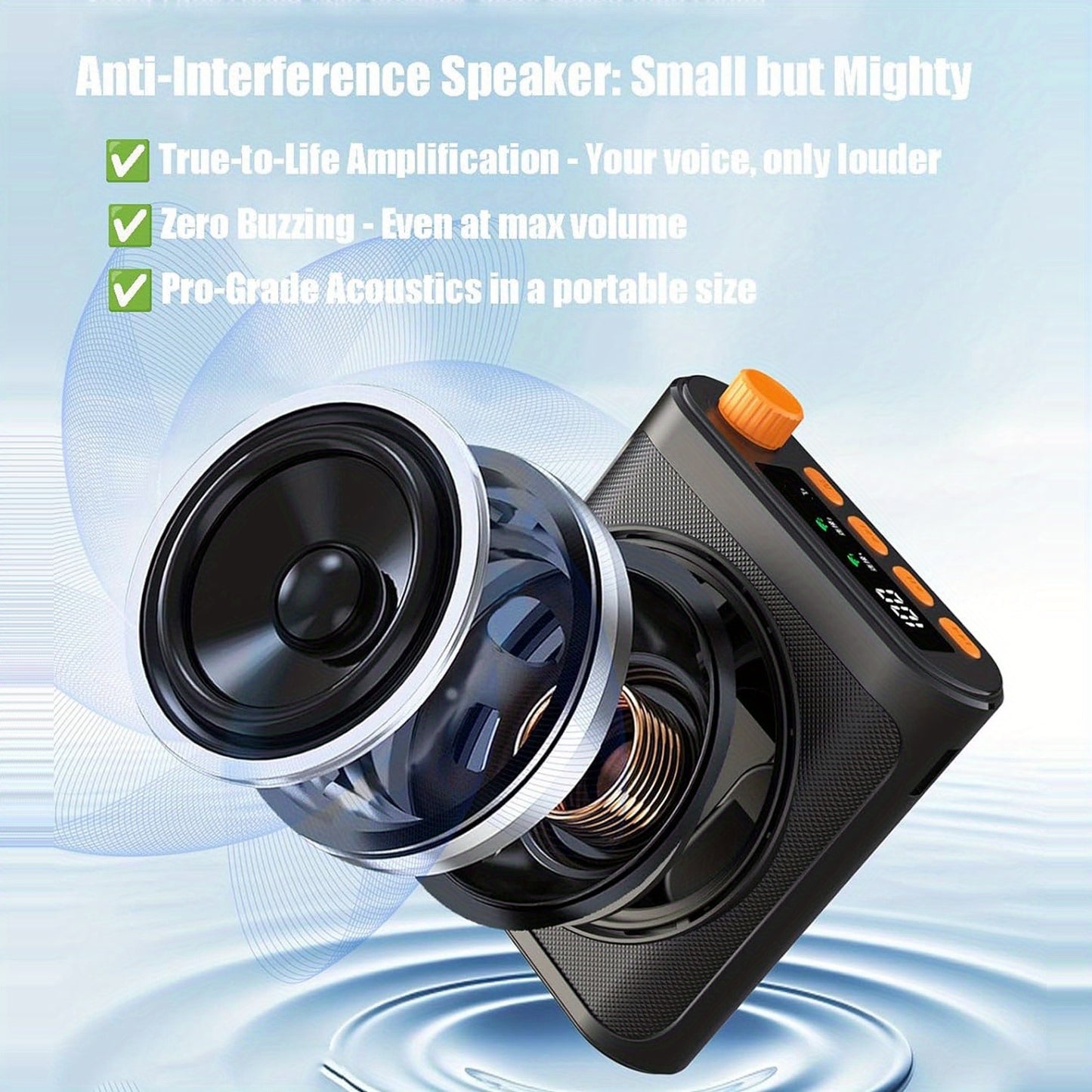 Wireless Voice Amplifier with Lapel Microphone