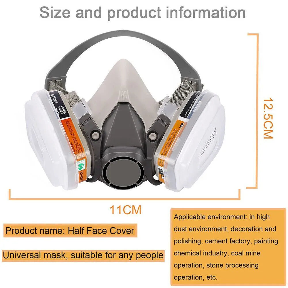 6200 Type Gas Mask with Replaceable Filter Pad