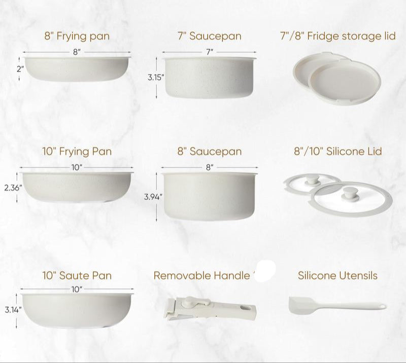 11-Piece Nonstick Pots and Pans Set