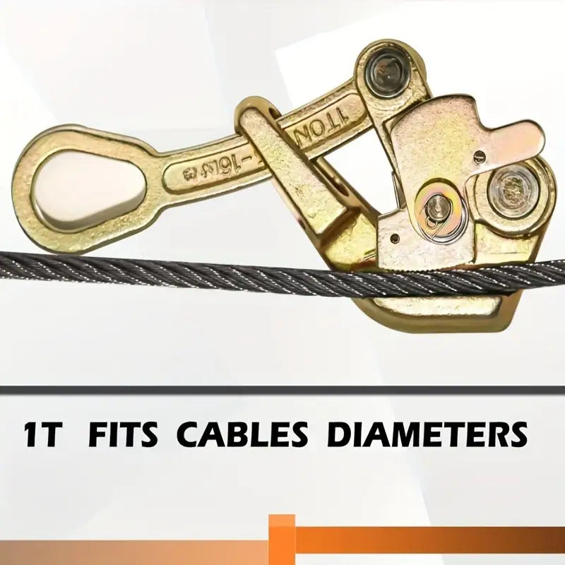 1pc Heavy-Duty Steel Cable Clamp with Adjustable Pulling Tool