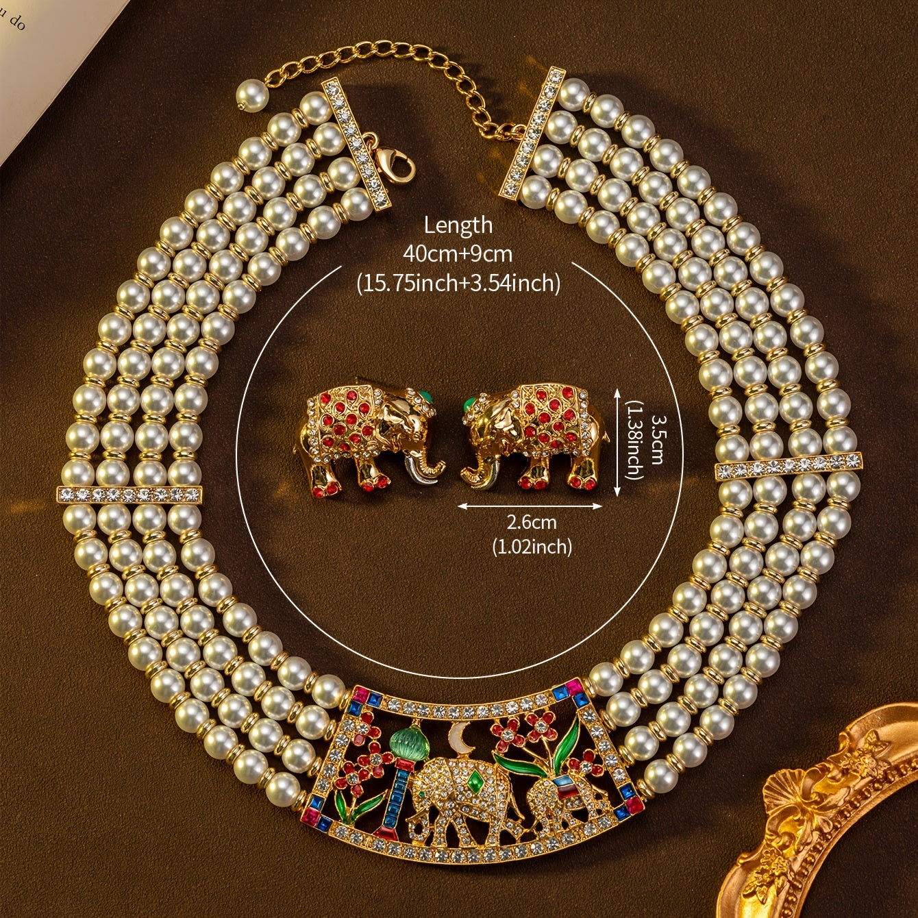 Retro Elegant Elephant Earring Set