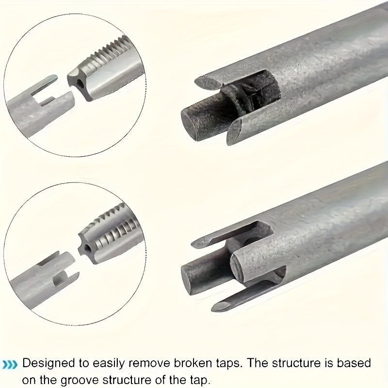 10pcs High-Speed Steel Tap Extractor and Thread Removal Tool Set