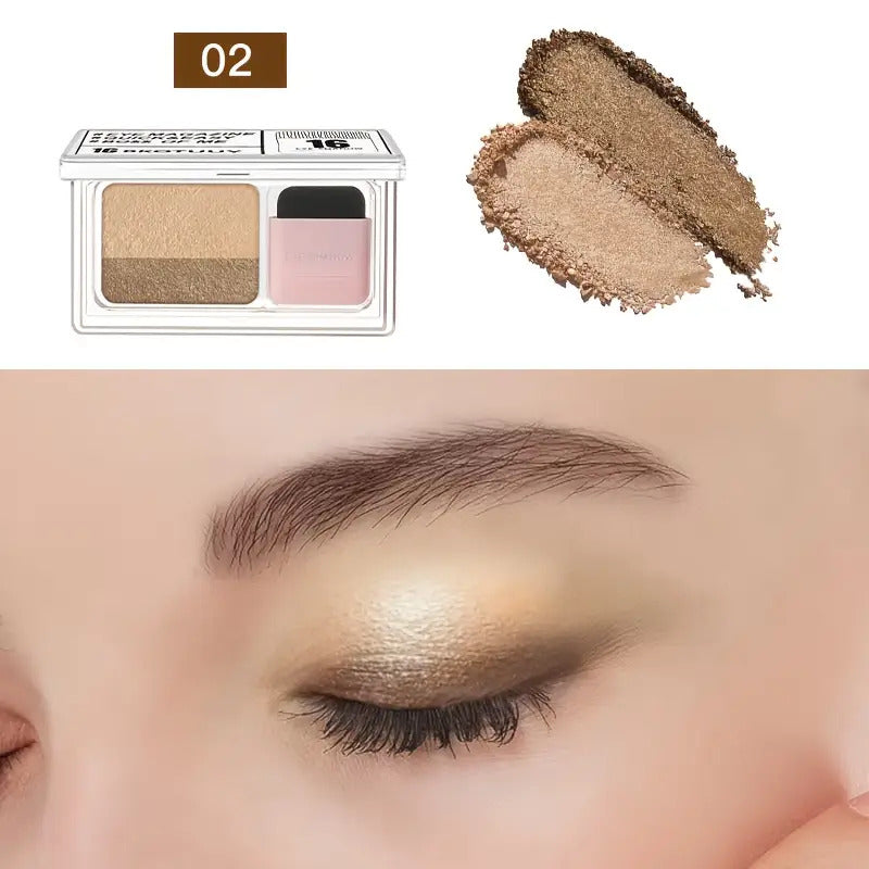 Shimmery Dual-Tone Eyeshadow Palette