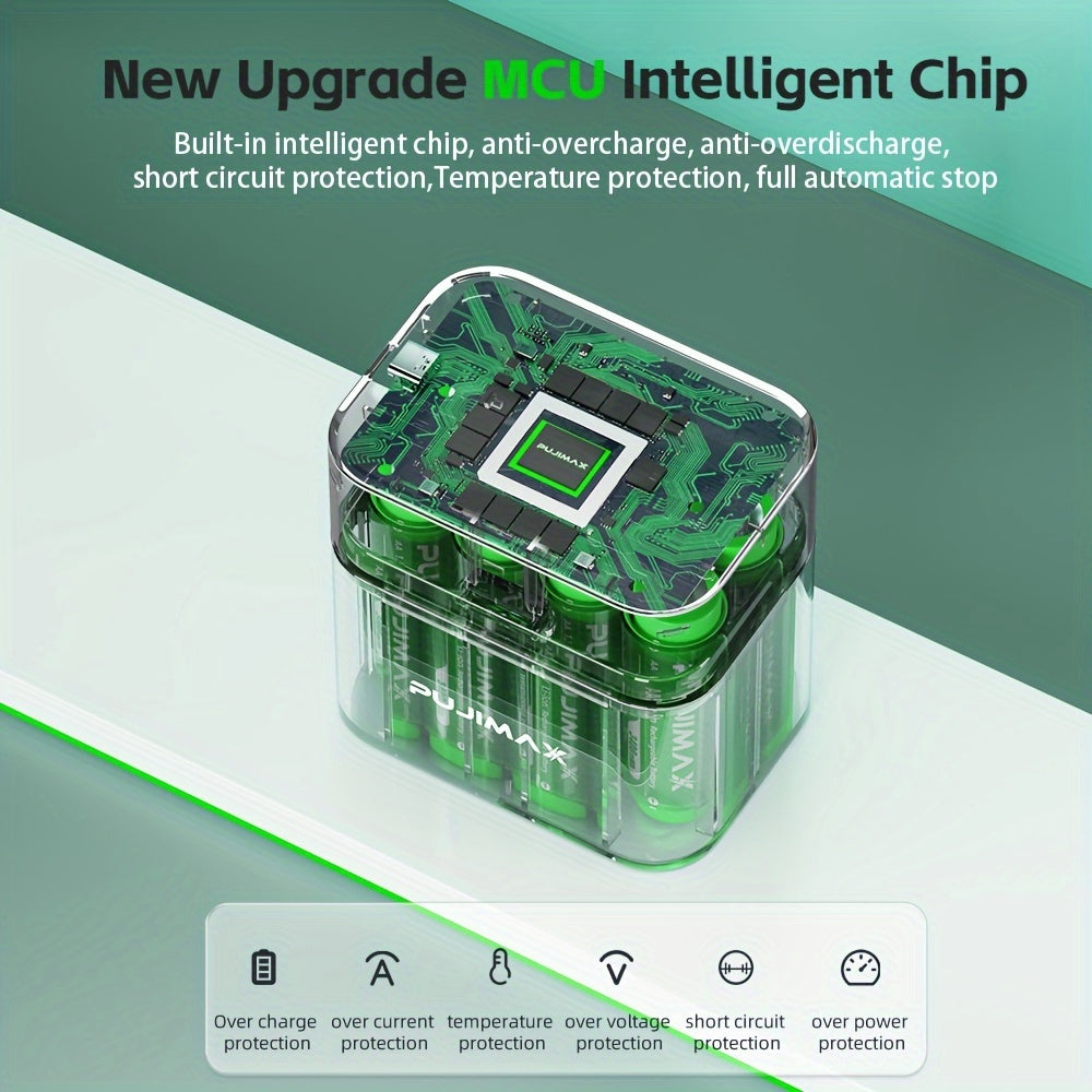 Rechargeable lithium battery 8 +8 slot charging box