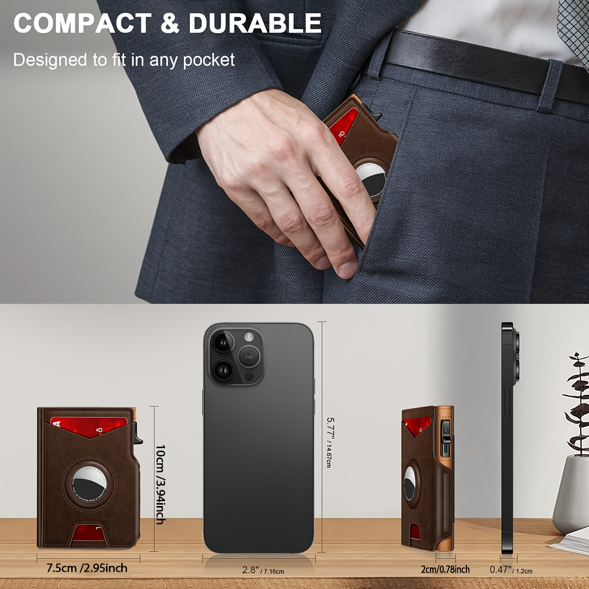 1pc Men'S Bifold Minimalist Smart Wallet