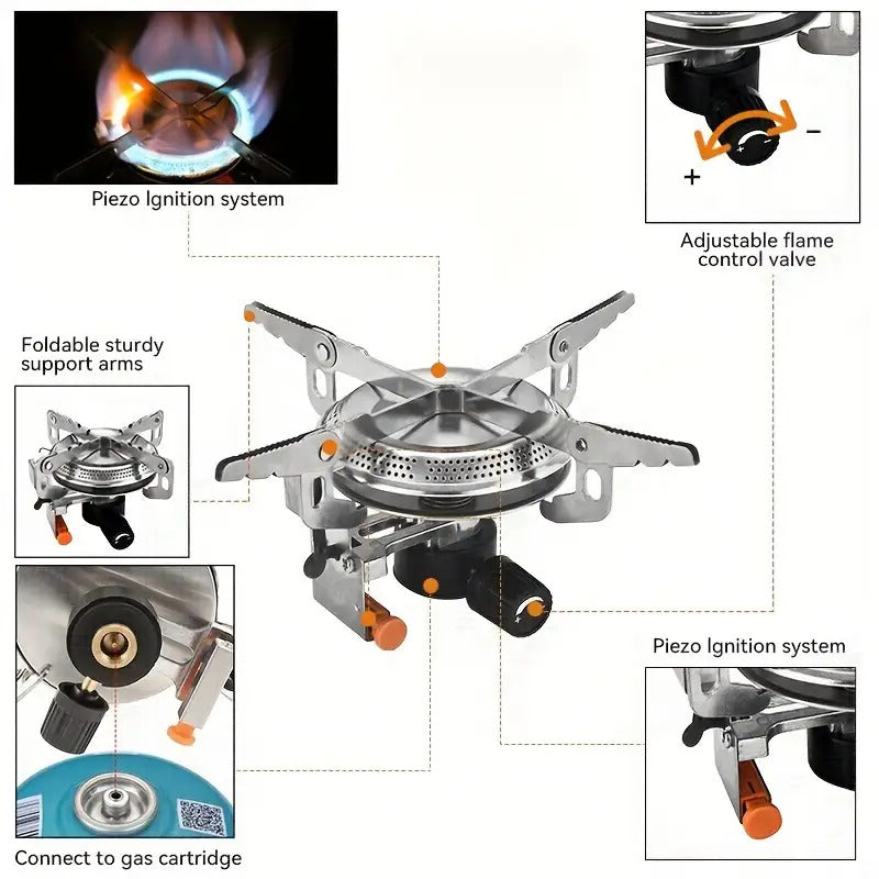 Outdoor Stove, Portable Round Plate Stove