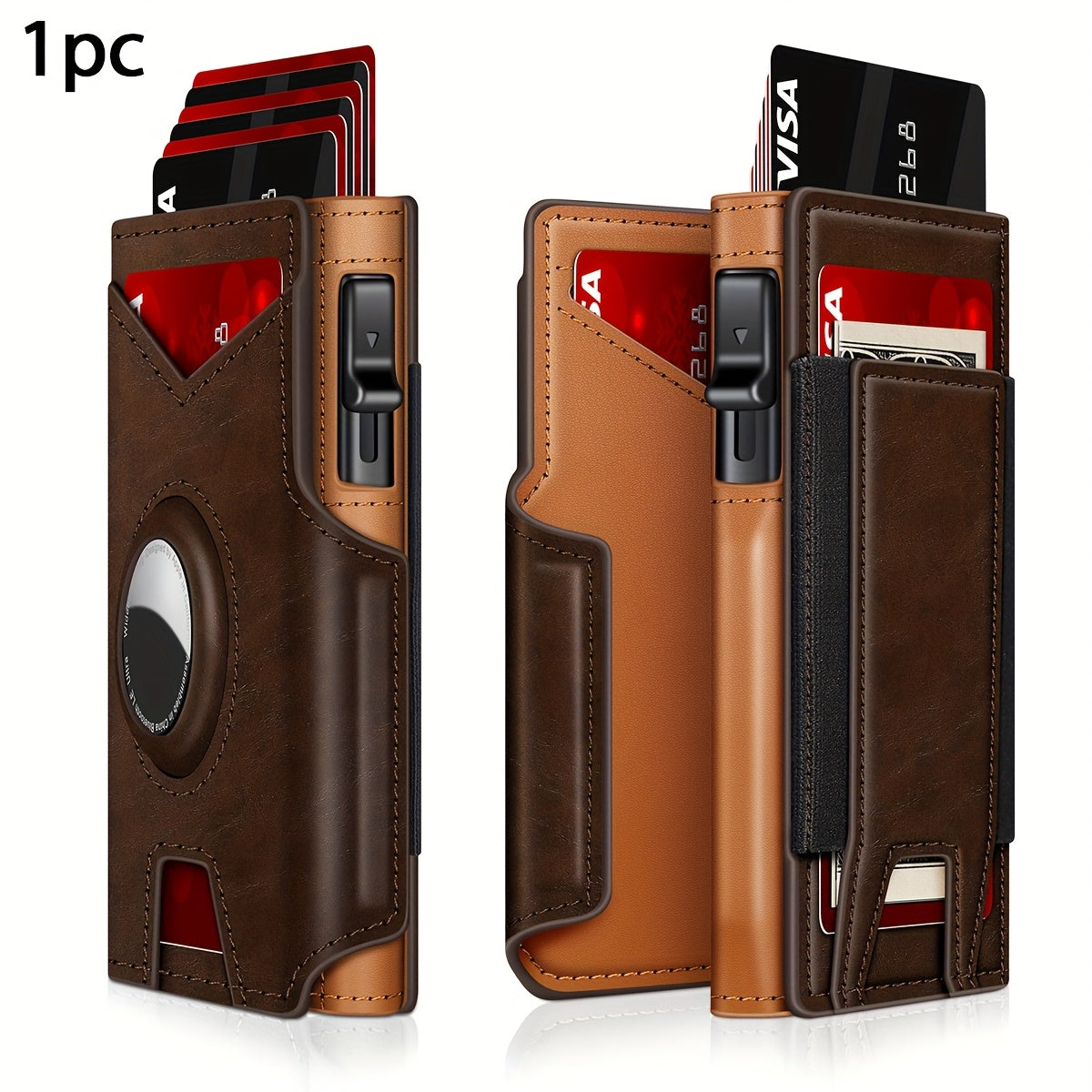 1pc Men'S Bifold Minimalist Smart Wallet