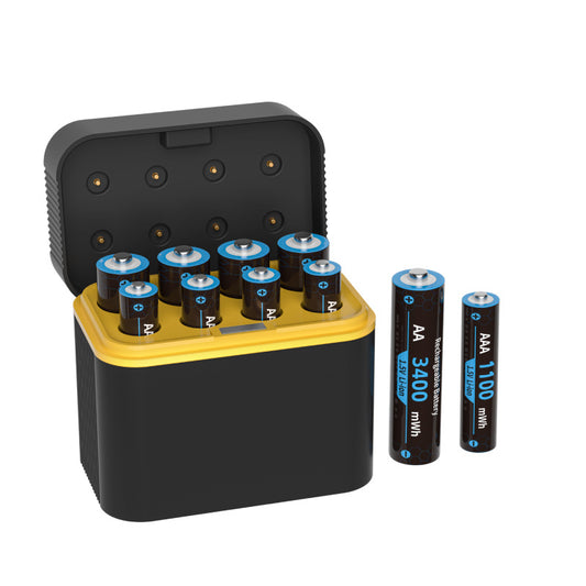 Rechargeable lithium battery 8 +8 slot charging box