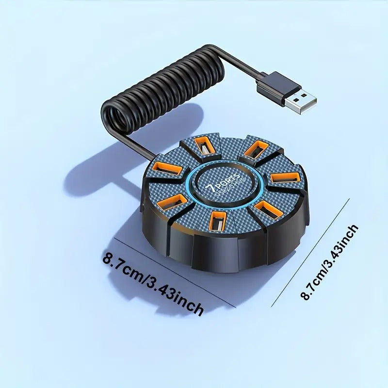 1pc High-Speed 7/10-Port USB 2.0 Hub