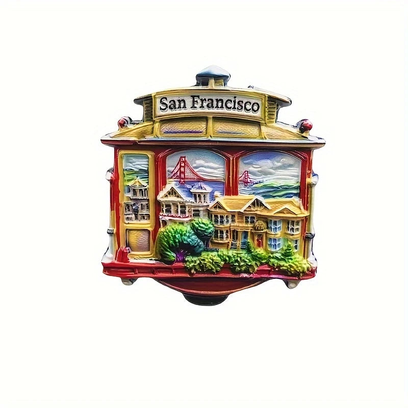 World scenery refrigerator magnets, themed creative refrigerator magnets, kitchen iron decoration