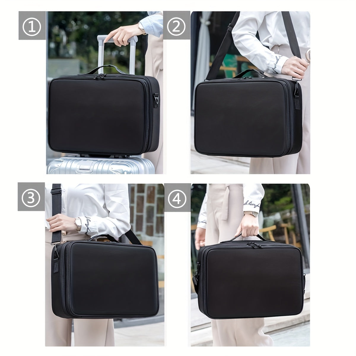 1pc Large Capacity Waterproof Cosmetic Organizer Case