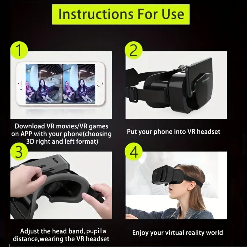 1pc 3D VR Headset Smart Virtual Reality Glasses