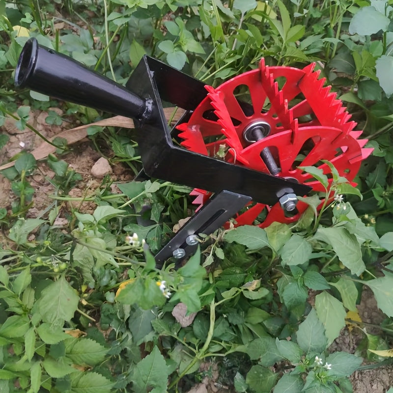 Heavy-Duty Metal Wheel Hoe Weeder Cultivator