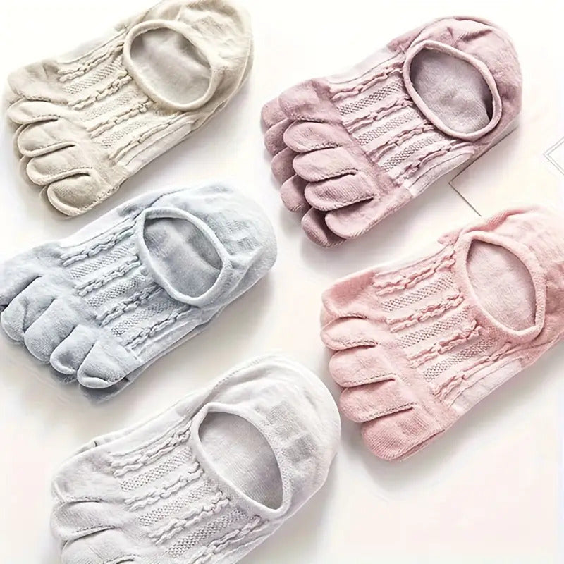 10 pairs of five finger mesh boat socks