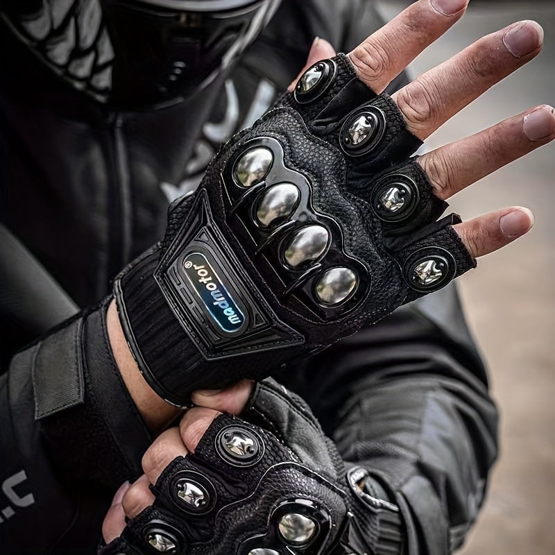 Steel Outdoor Knuckle Motorcycle Motorbike Powersports Safety Gloves