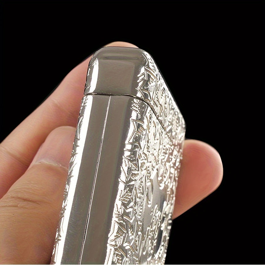 Classical European style alloy carved pressure-resistant metal cigarette case