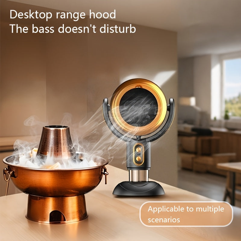 Portable, no-install desktop range hood