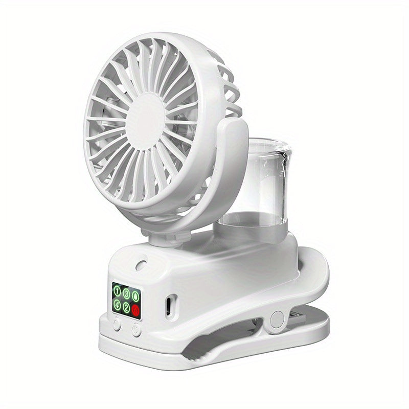 Portable USB Rechargeable Fan with Mist Humidifier