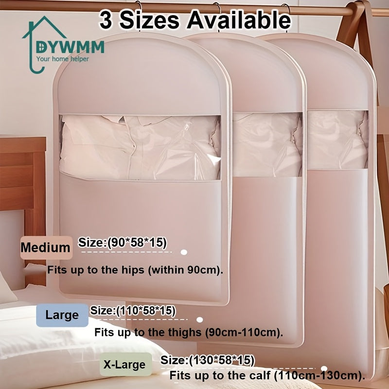 Space Saving Hanging Garment Bag with Self