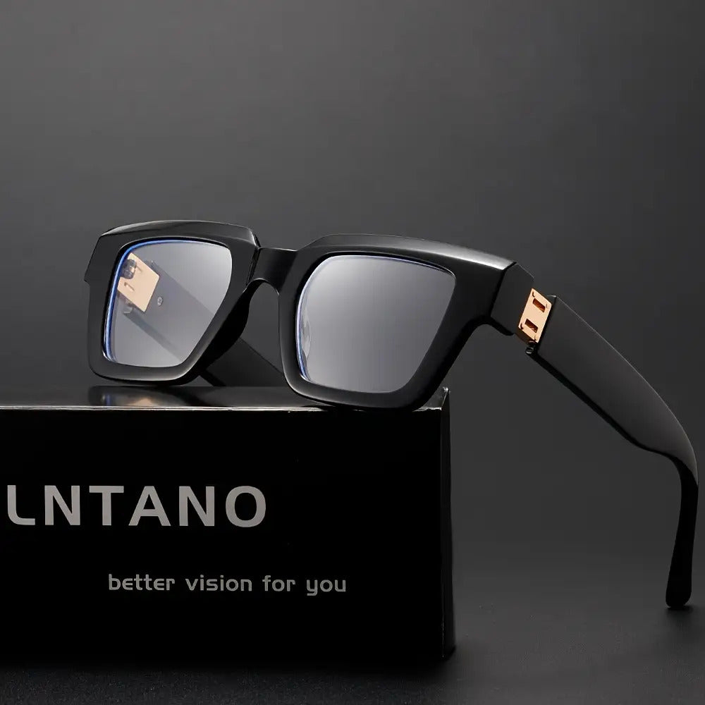 New square frame plain glasses blue light blocking glasses