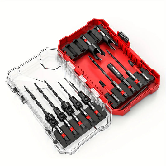 15pcs Countersink Drill Bit Set