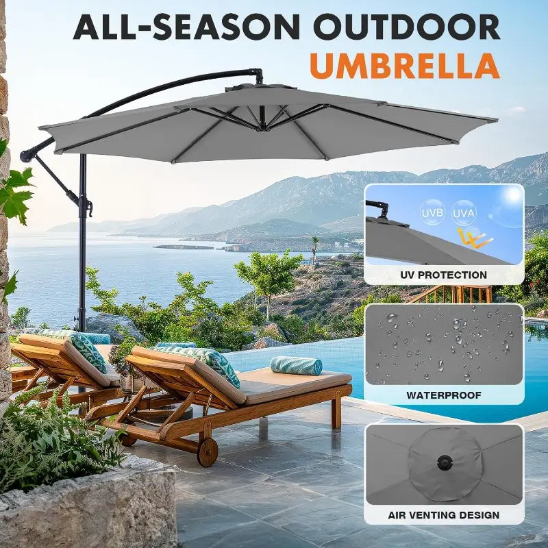 10ft Outdoor Patio Umbrella
