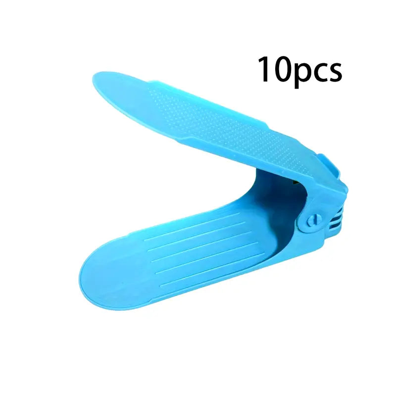 10pcs Adjustable Plastic Shoe Racks