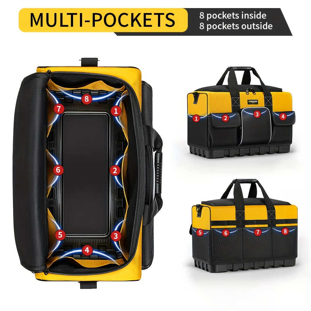 Heavy-Duty Tool Kit, 16-Pocket Portable Toolbox Organizer Storage