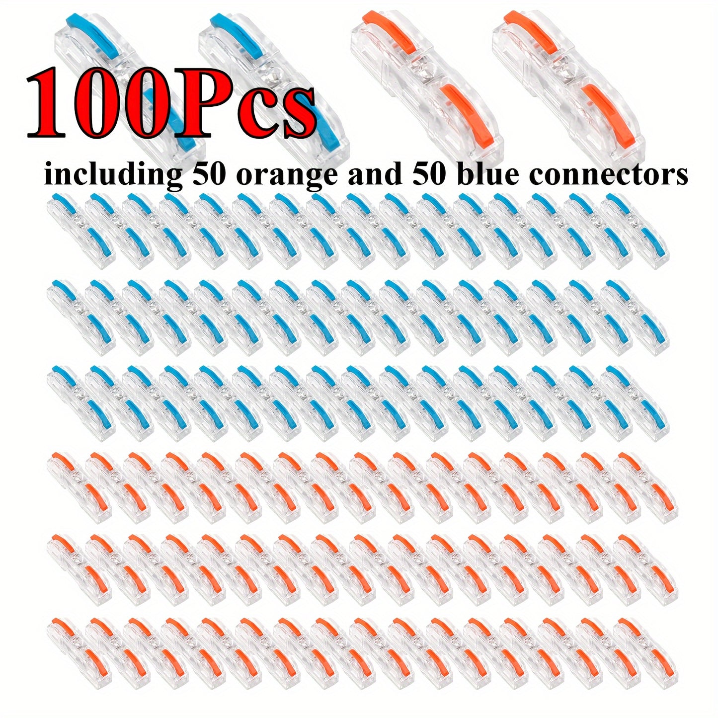 100pcs  Quick Connect Wire Connectors