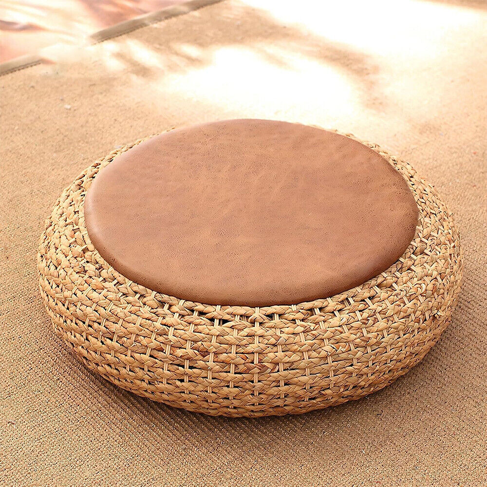 Straw Flat Seat Cushion, Tatami Floor Straw Mat Natural Cushion