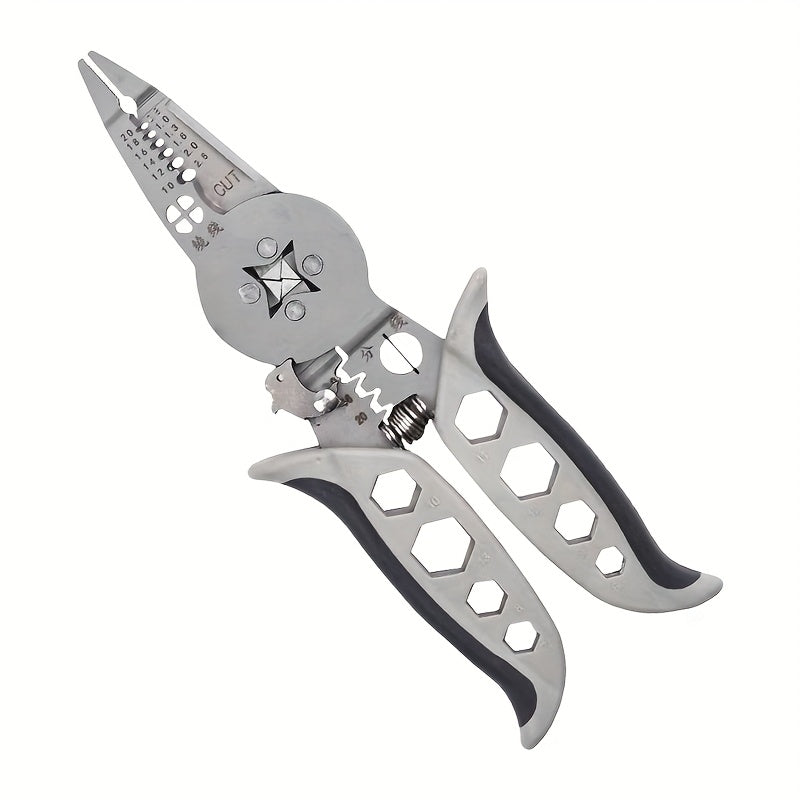 Professional Electrician's Heavy-Duty Crimping & Stripping Pliers
