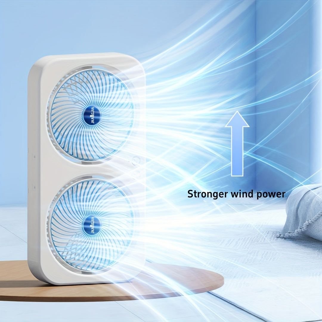 Rechargeable Dual Head Portable Table Fan
