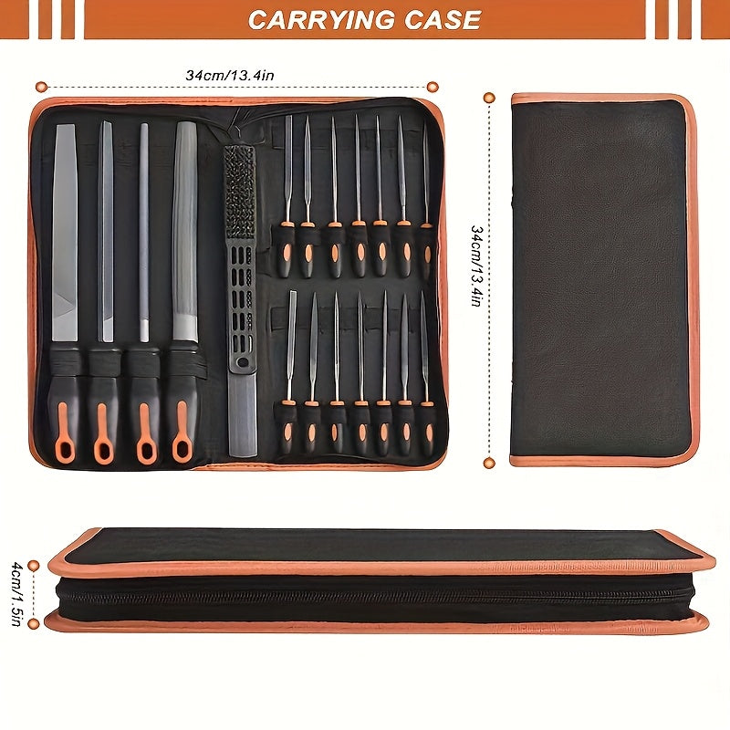 17pcs file set with carrying case