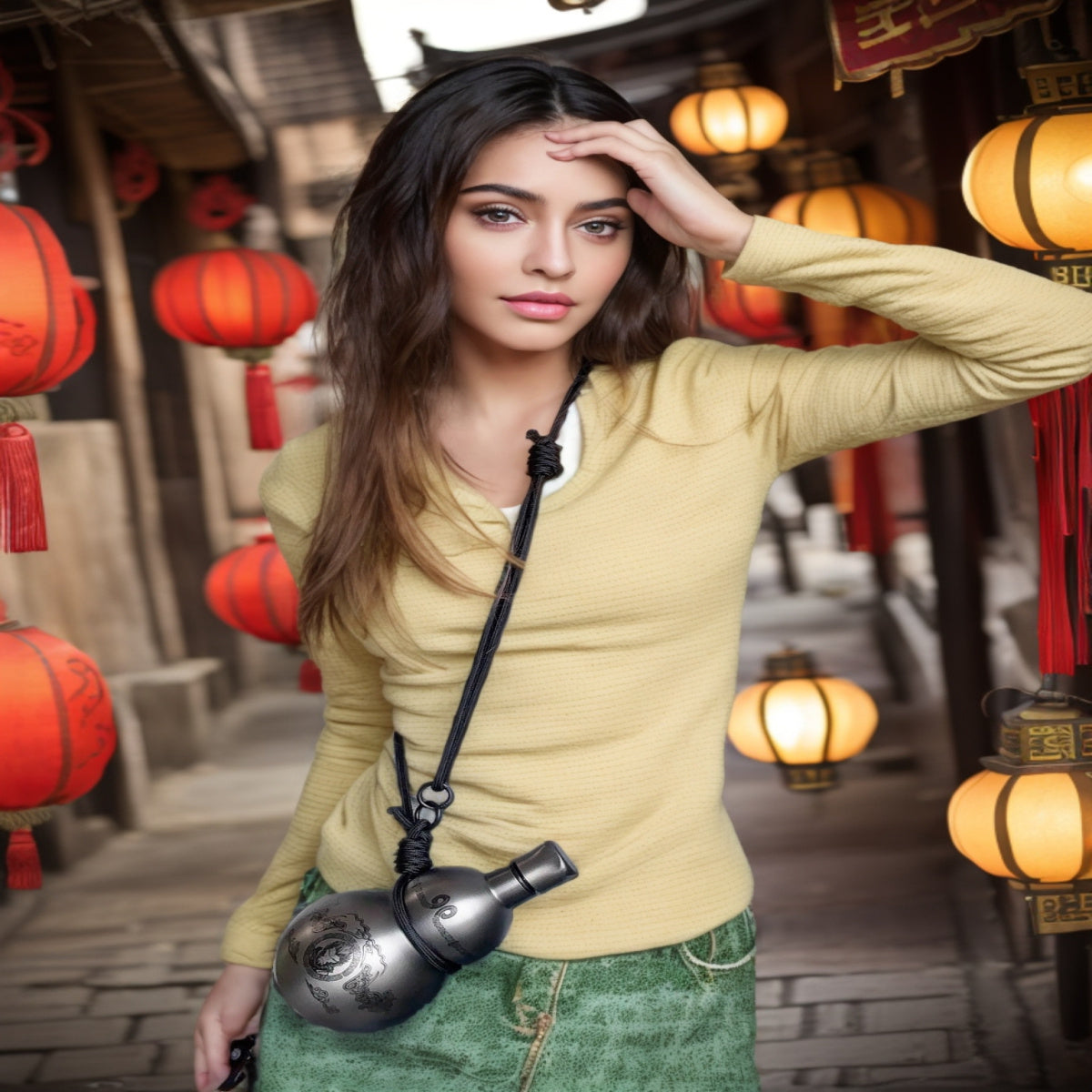 17-ounce large-capacity gourd-shaped insulated cup