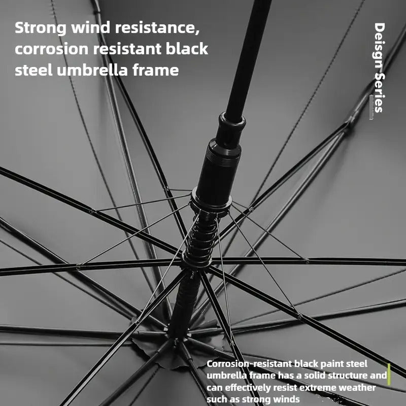 1-Pack Flower Petal Design Automatic Open Umbrella with Wood Handle