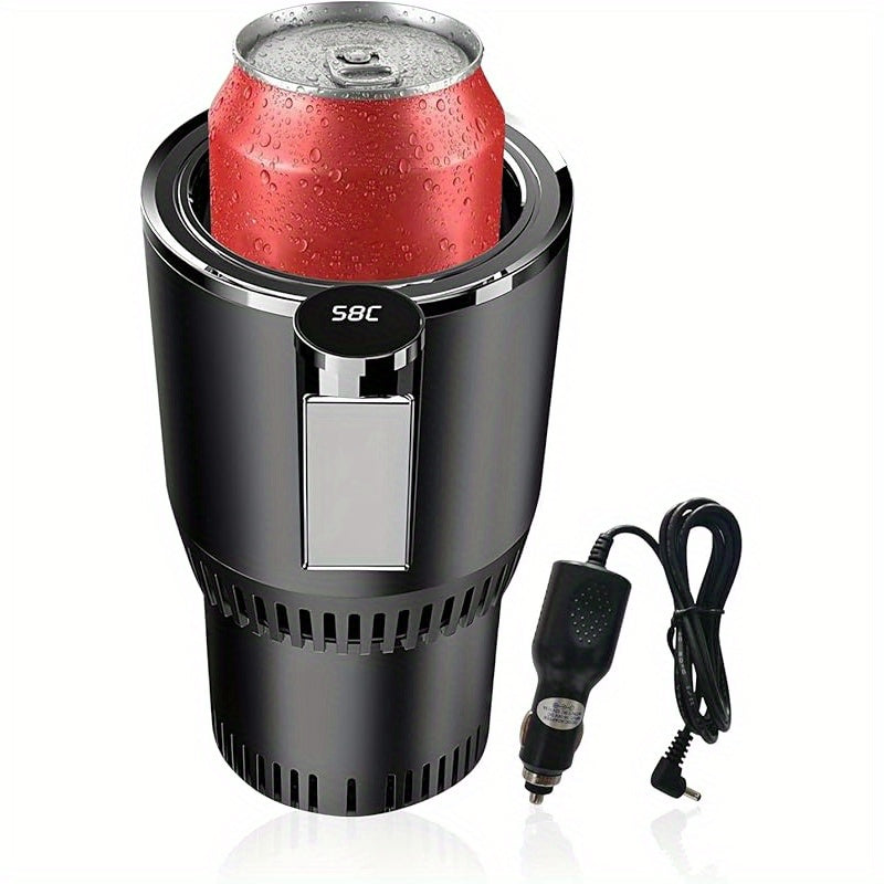 2-in-1 Car Cup Cooler & Heater with LED Temperature Display