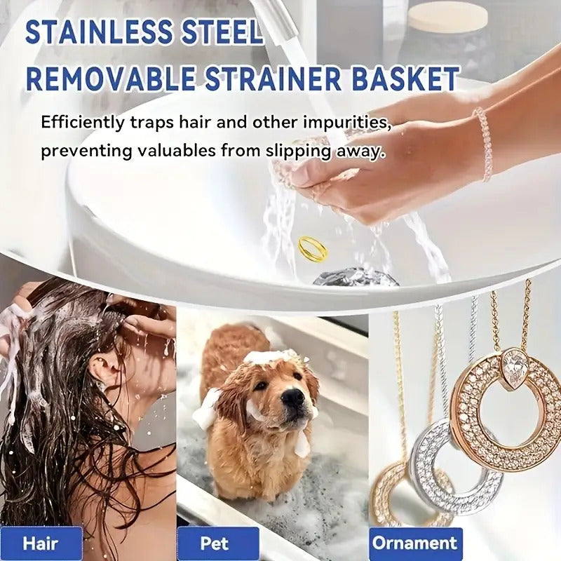 Premium 304 Stainless Steel Drain Stopper with Brass Core