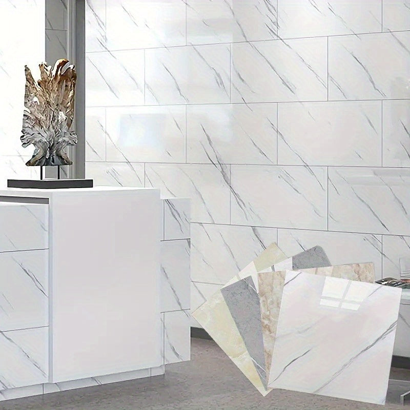 15pcs Imitation Marble Thickened Floor Stickers