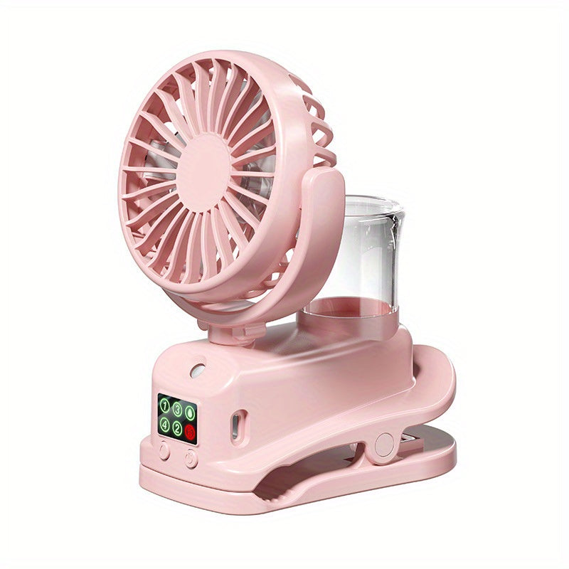 Portable USB Rechargeable Fan with Mist Humidifier